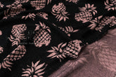 Japanese Fabric Jacquard Pile Terrycloth - black, pink - 50cm